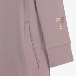 Girls Purple Cotton EA7 Sweatshirt Dress