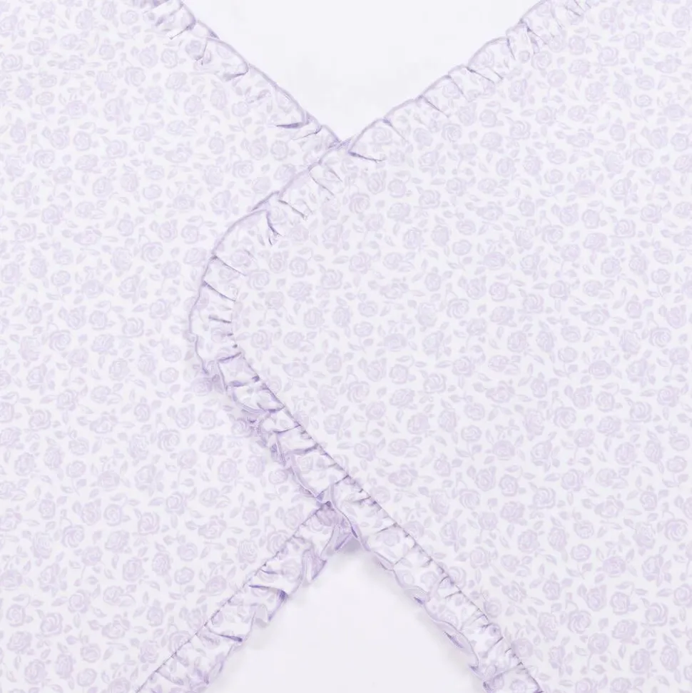 Girls Purple Cotton Summer Gardens Blanket (73cm)