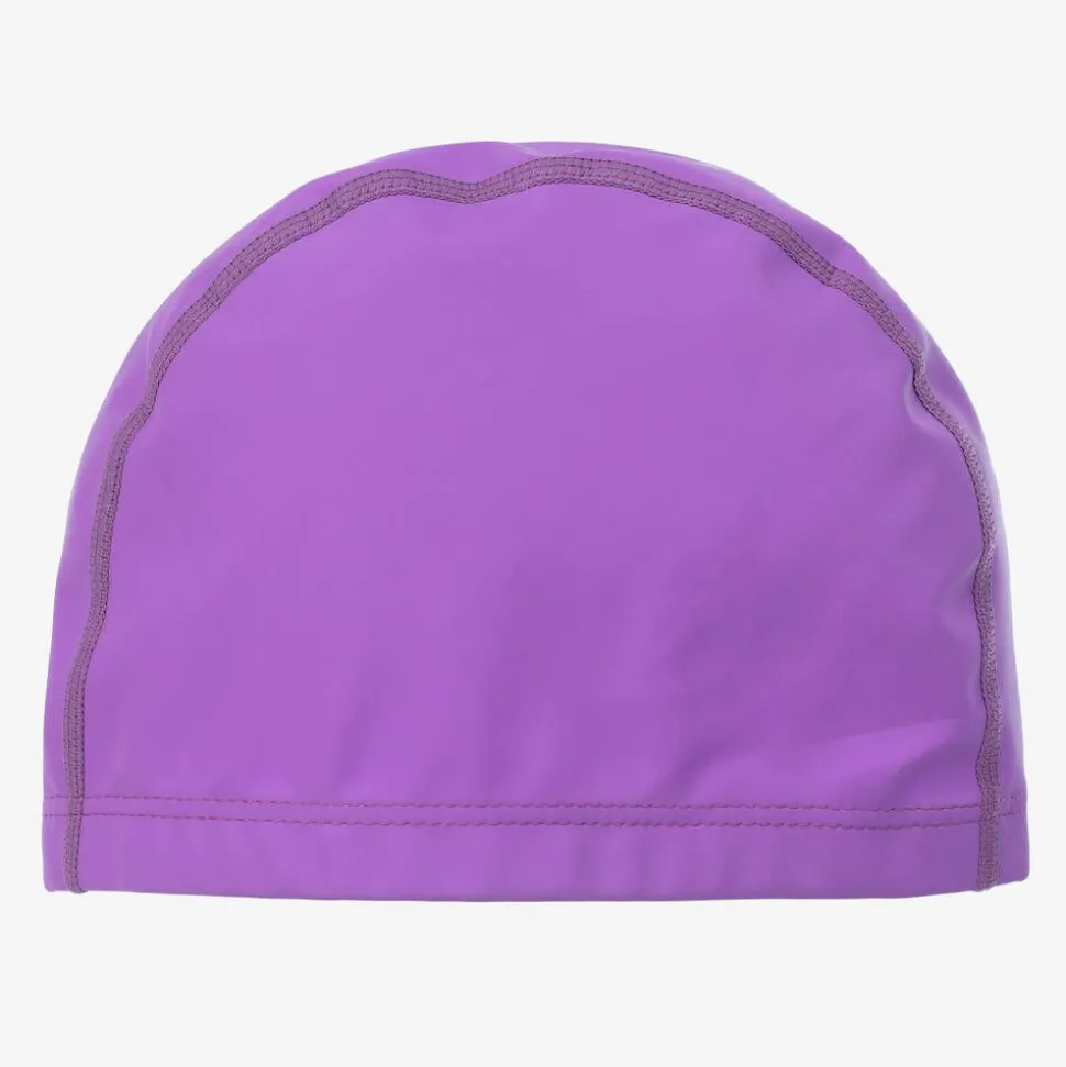 Girls Purple Flamingo Swimming Cap