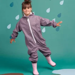 Girls Purple Hop The Bunny Rainsuit