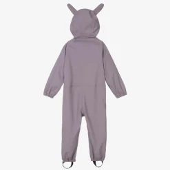 Girls Purple Hop The Bunny Rainsuit