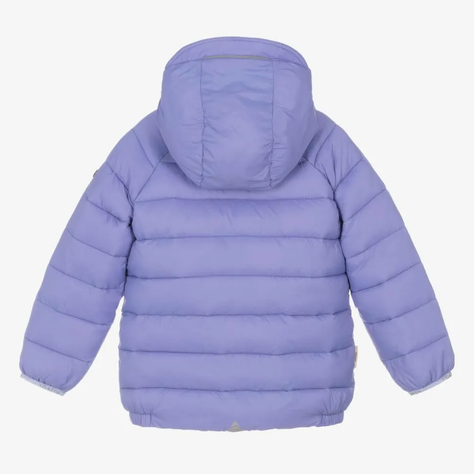 Girls Purple Packable Puffer Jacket