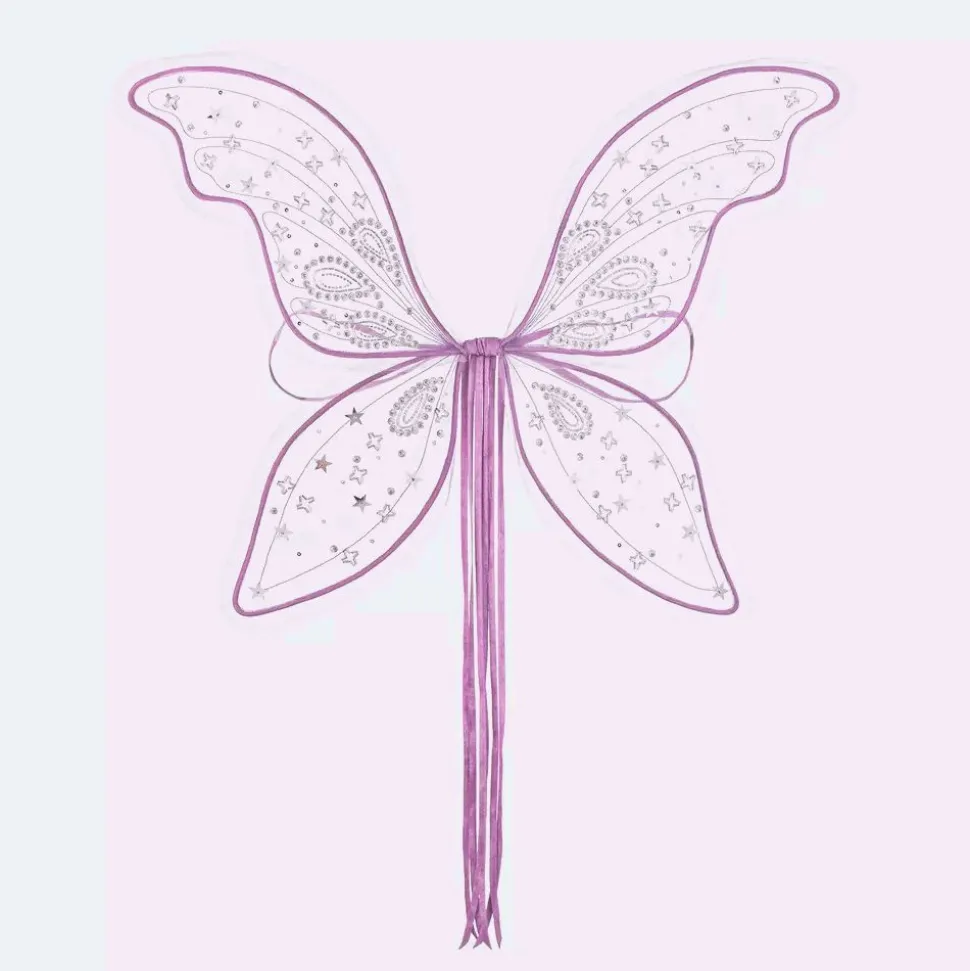 Girls Purple Sequin & Tulle Fairy Wings