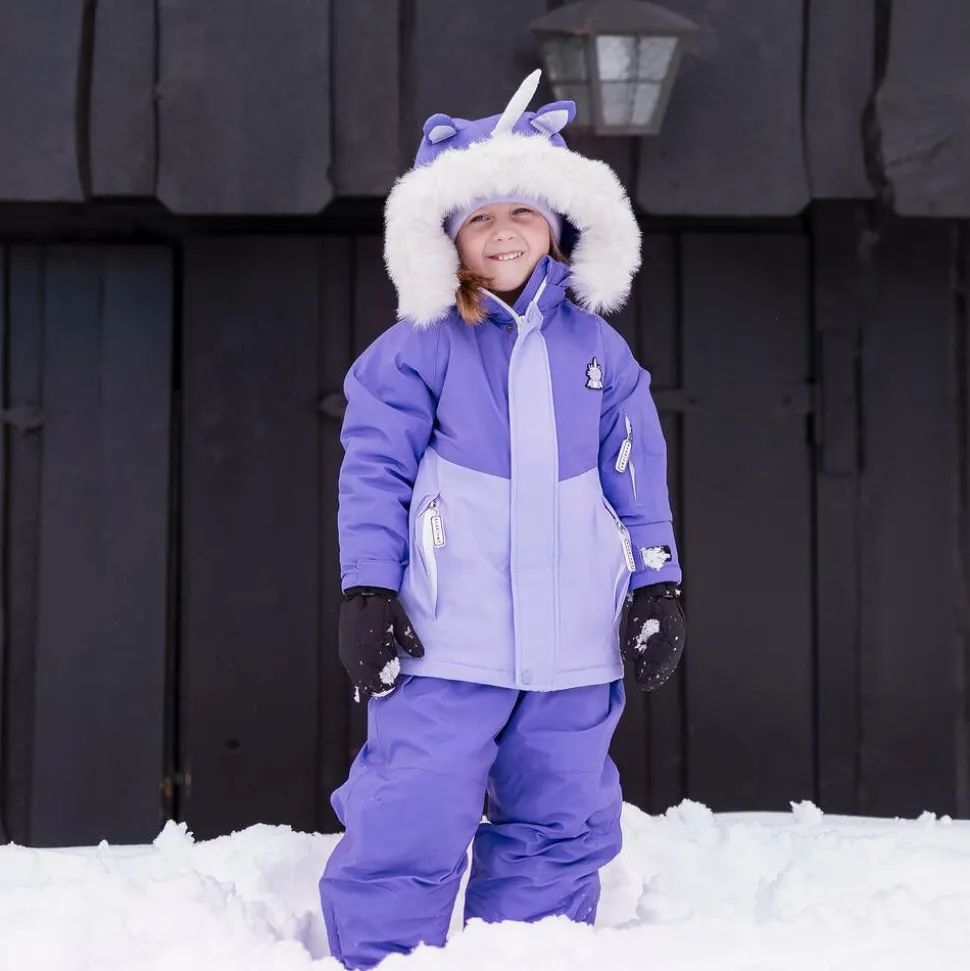 Girls Purple Sparkle The Unicorn Ski Jacket