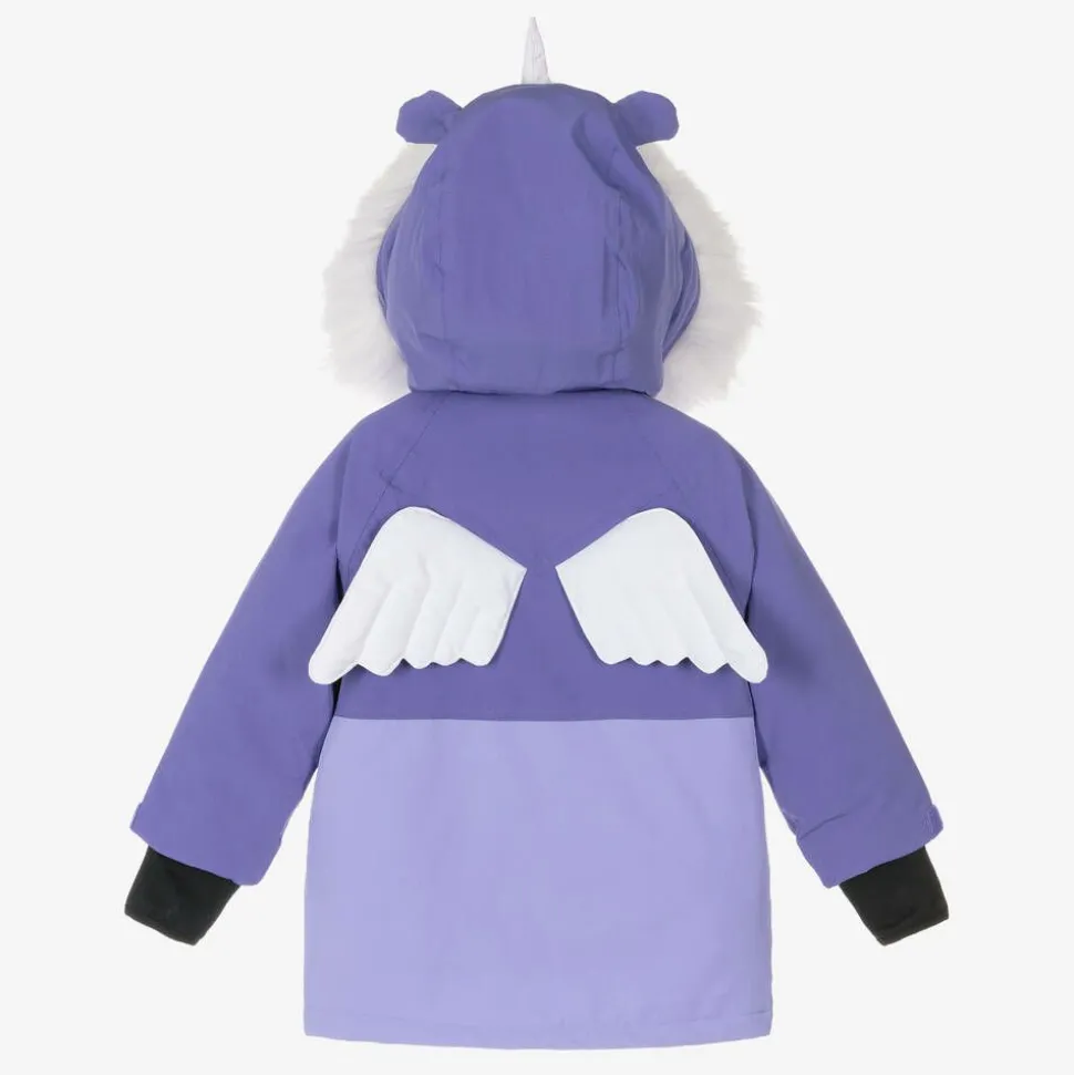 Girls Purple Sparkle The Unicorn Ski Jacket