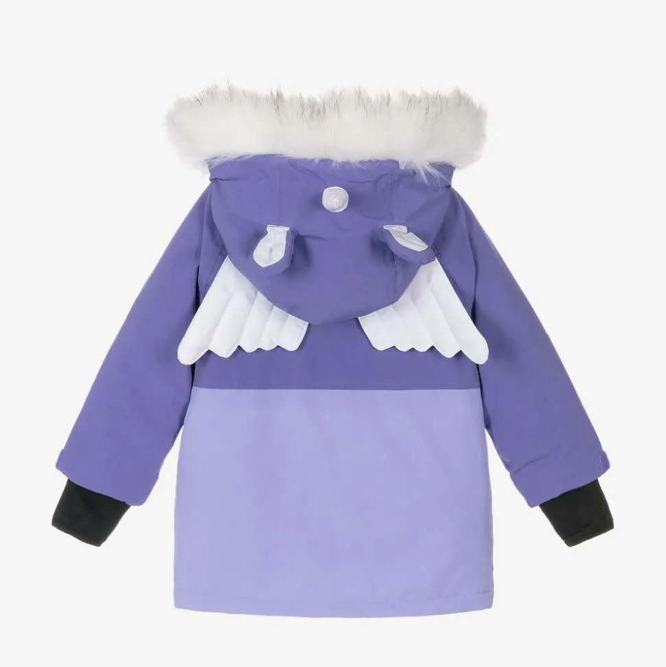 Girls Purple Sparkle The Unicorn Ski Jacket