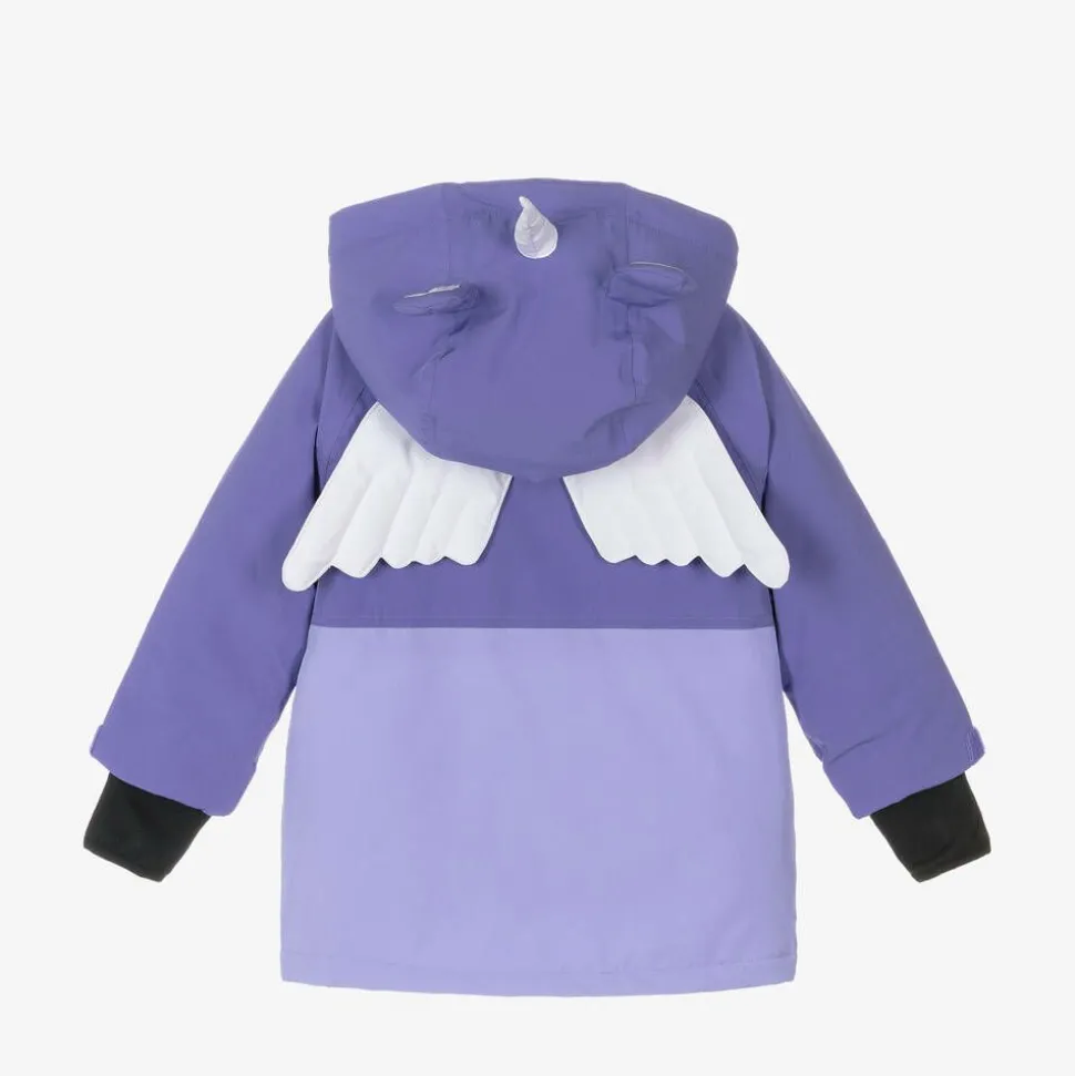 Girls Purple Sparkle The Unicorn Ski Jacket