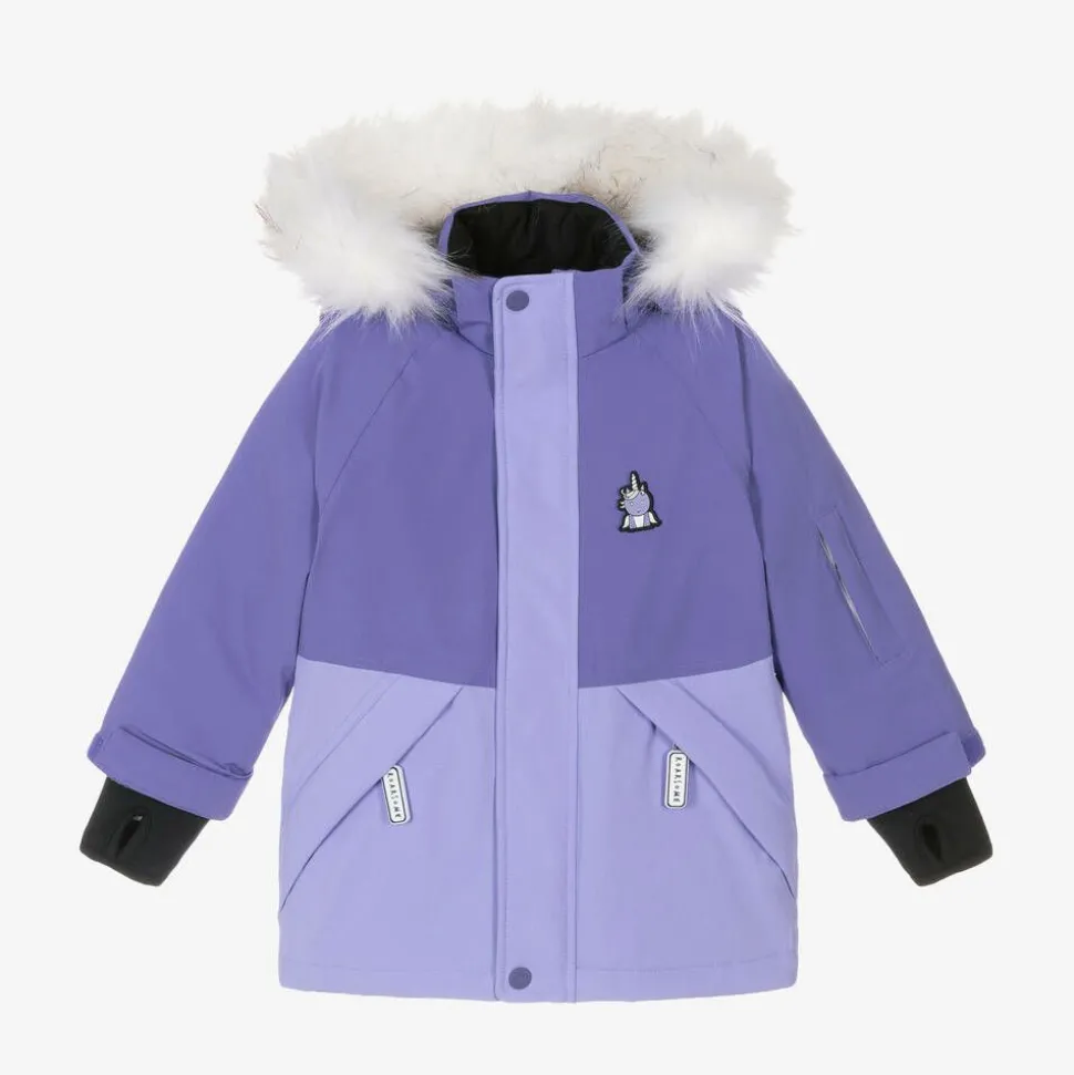 Girls Purple Sparkle The Unicorn Ski Jacket