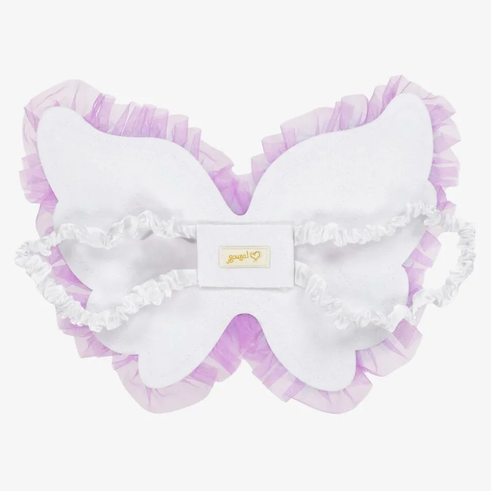 Girls Purple Tulle Fairy Wings