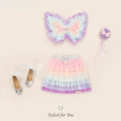 Girls Purple Tulle Fairy Wings