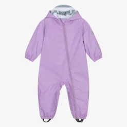 Girls Purple Waterproof Rainsuit