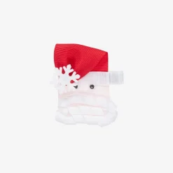 Girls Red & White Santa Hair Clip (6cm)