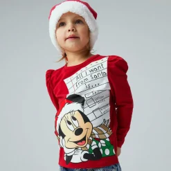 Girls Red Cotton Disney Top