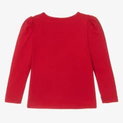 Girls Red Cotton Disney Top