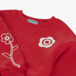 Girls Red Cotton Sweatshirt