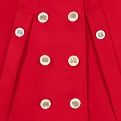 Girls Red Felted Cape