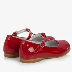 Girls Red Patent Leather T-Bar Shoes