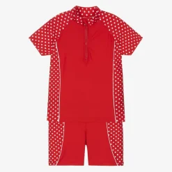 Girls Red Polka Swim Set (UPF50+)
