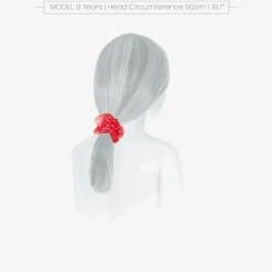 Girls Red Tulle Hair Scrunchie