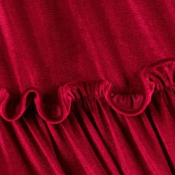 Girls Red Velour Dress