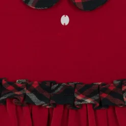 Girls Red Velvet Dress