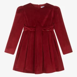 Girls Red Velvet Dress