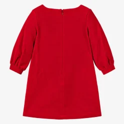 Girls Red Velvet Hearts Dress