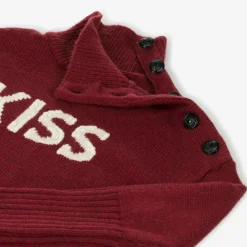 Girls Red Wool Knit Sweater