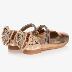 Girls Rose Gold Ballerina Shoes