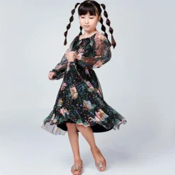 Girls Rose Gold Butterfly Pumps