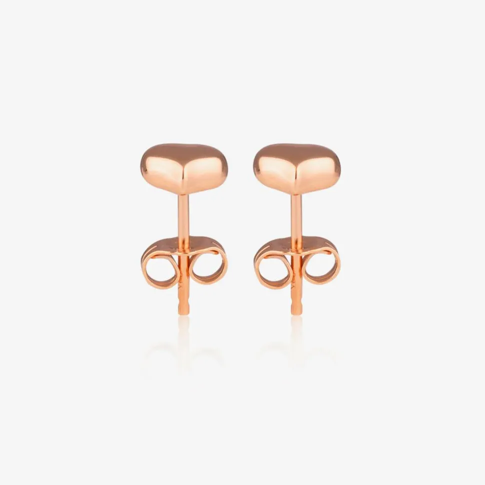 Girls Rose Gold Plated Heart Earrings