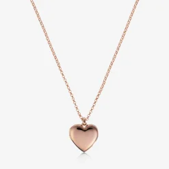 Girls Rose Gold Plated Personalised Heart Locket (38cm)