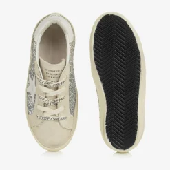Girls Silver & Gold Glitter Super-Star Trainers