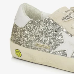 Girls Silver & Gold Glitter Super-Star Trainers