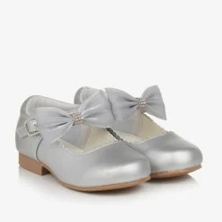 Girls Silver Mary Jane Shoes