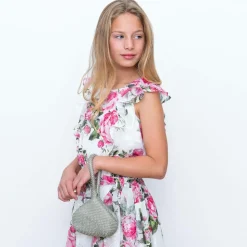 Girls Silver Rhinestone Handbag (15cm)