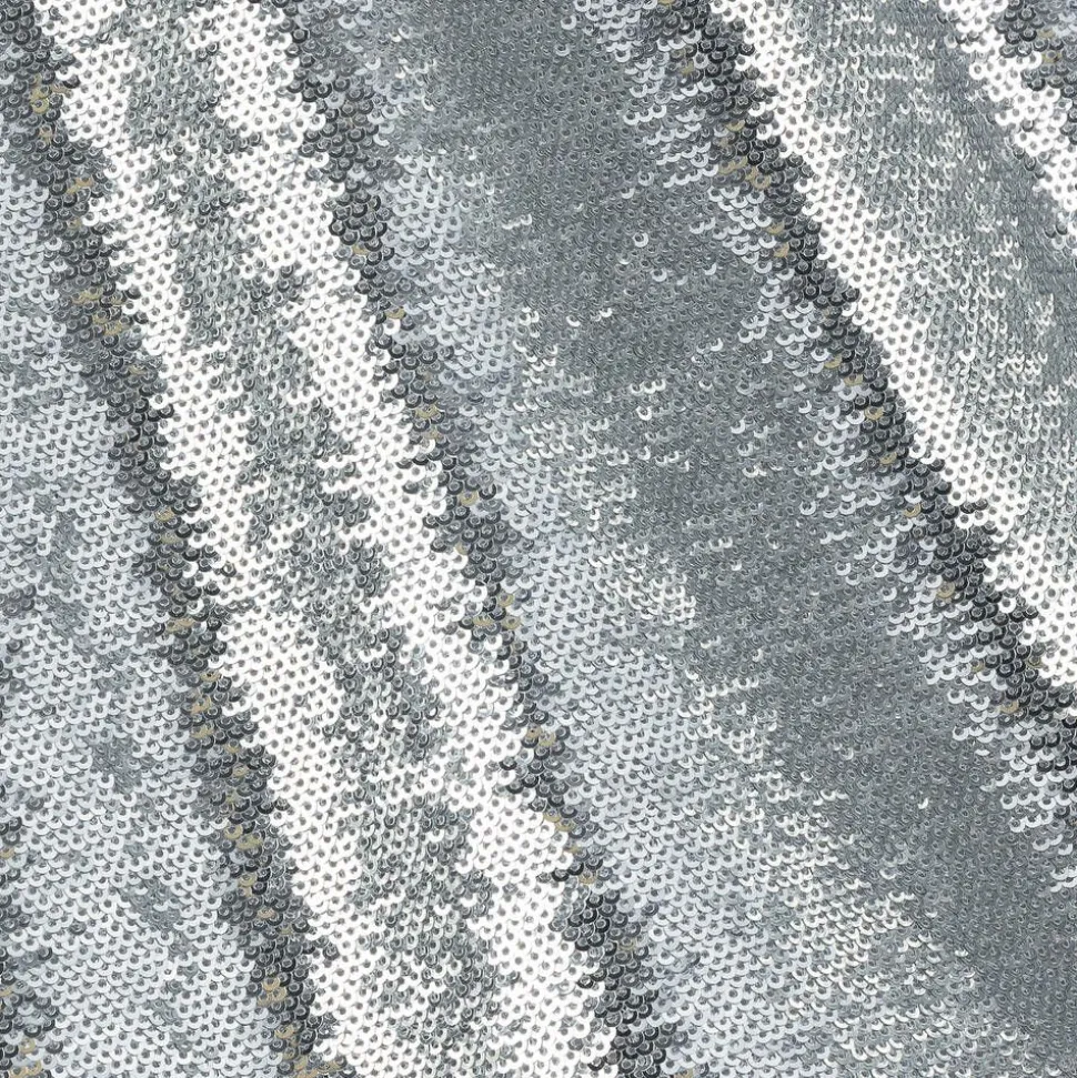 Girls Silver Sequin & Tulle Dress