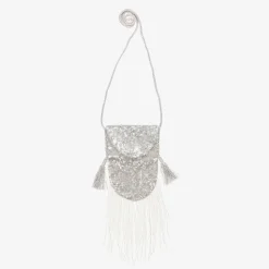 Girls Silver Sequinned Bag (20cm)