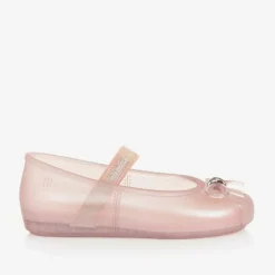 Girls Sparkly Pink Jelly Shoes