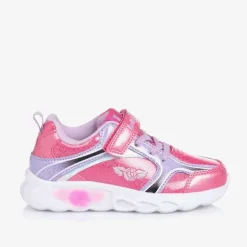 Girls Sparkly Pink Light-Up Trainers