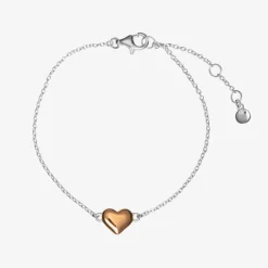 Girls Sterling Silver Heart Bracelet