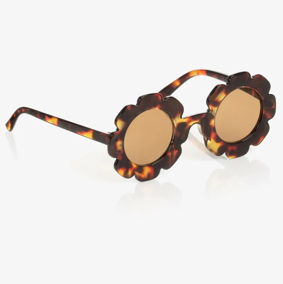 Girls Tortoisehell Flower Sunglasses