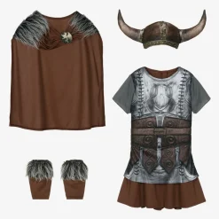 Girls Viking Queen Dressing-Up Costume