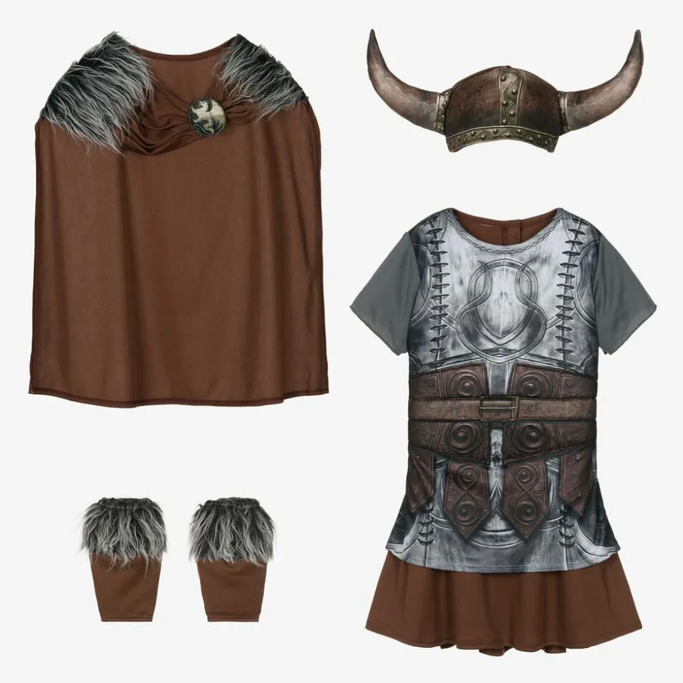 Girls Viking Queen Dressing-Up Costume