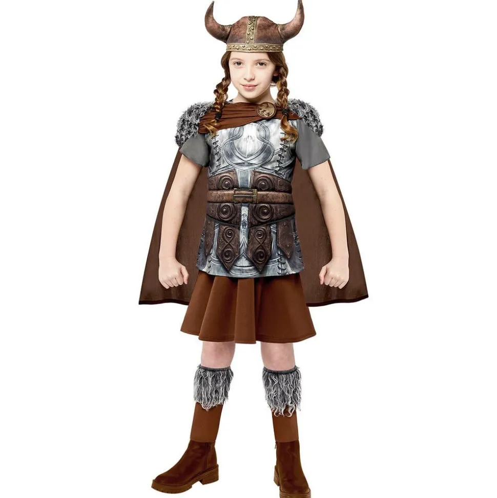 Girls Viking Queen Dressing-Up Costume