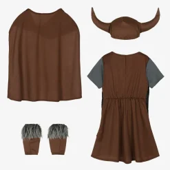 Girls Viking Queen Dressing-Up Costume