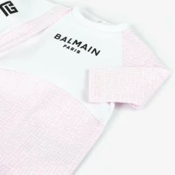 Girls White & Pink Cotton Babygrow Gift Set