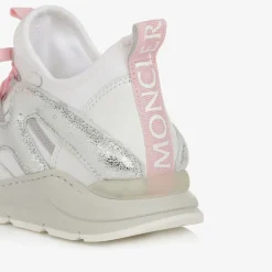 Girls White & Pink Trainers
