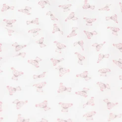 Girls White & Pink Pima Cotton Blanket (100cm)