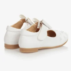 Girls White Bow Shoes